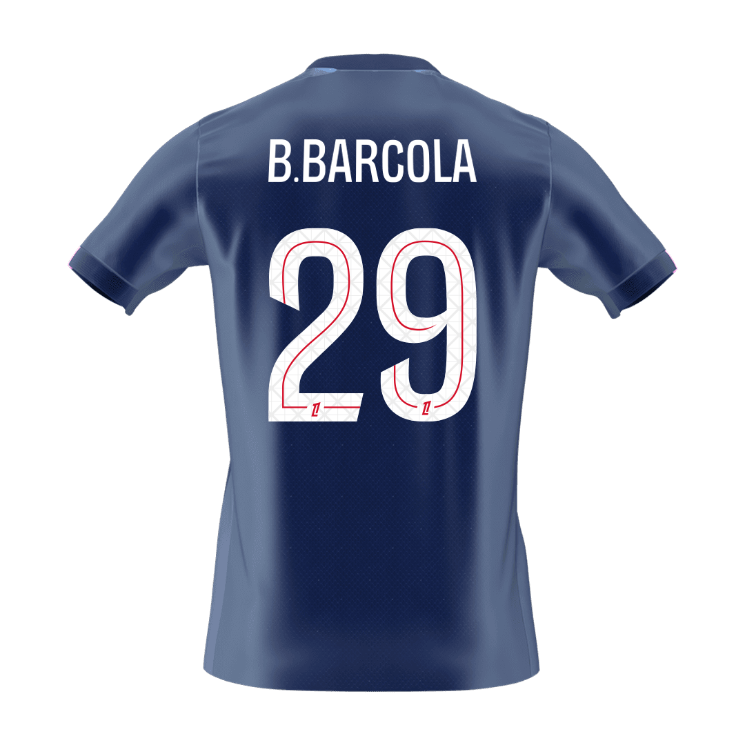 Calidad Premium Camiseta B.BARCOLA #29 PSG 2025/26 Primera Equipación-Versión Hincha-Camisetas Pasion Shop