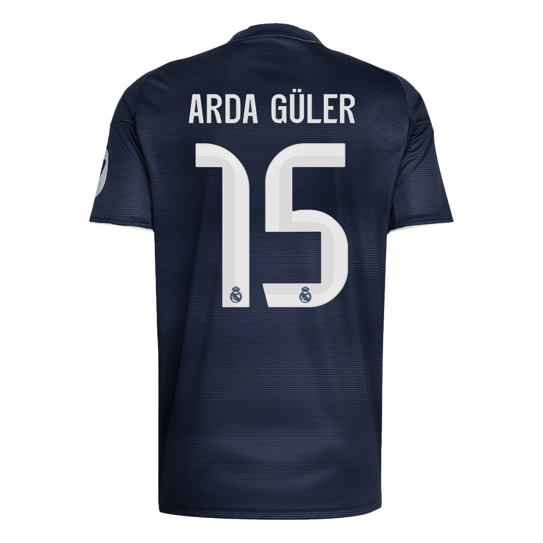 Camiseta ARDA GÜLER #15 Real Madrid 2025/26 Segunda Equipación - Version Hincha - Calidad premium