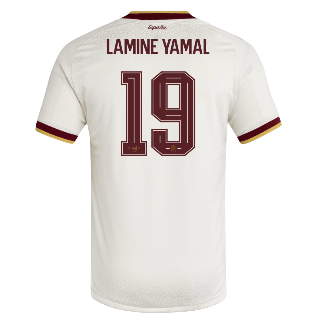 Camiseta Auténtica LAMINE YAMAL #19 Spain 2026 Segunda Equipación Copa del Mundo - Version Jugador