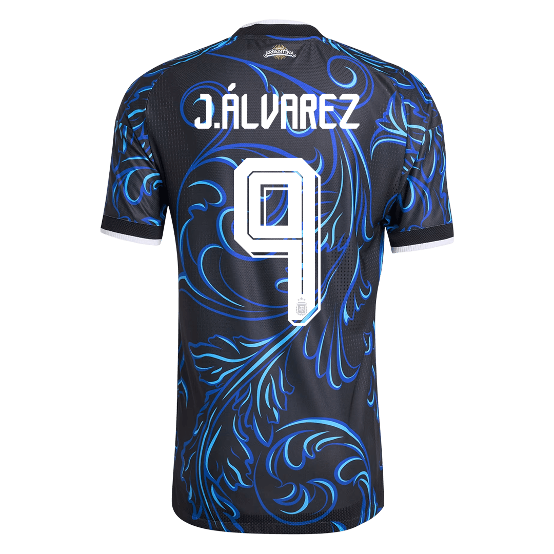 Camiseta Auténtica J. ÁLVAREZ #9 Argentina 2026 Segunda Equipación Copa del Mundo - Version Jugador