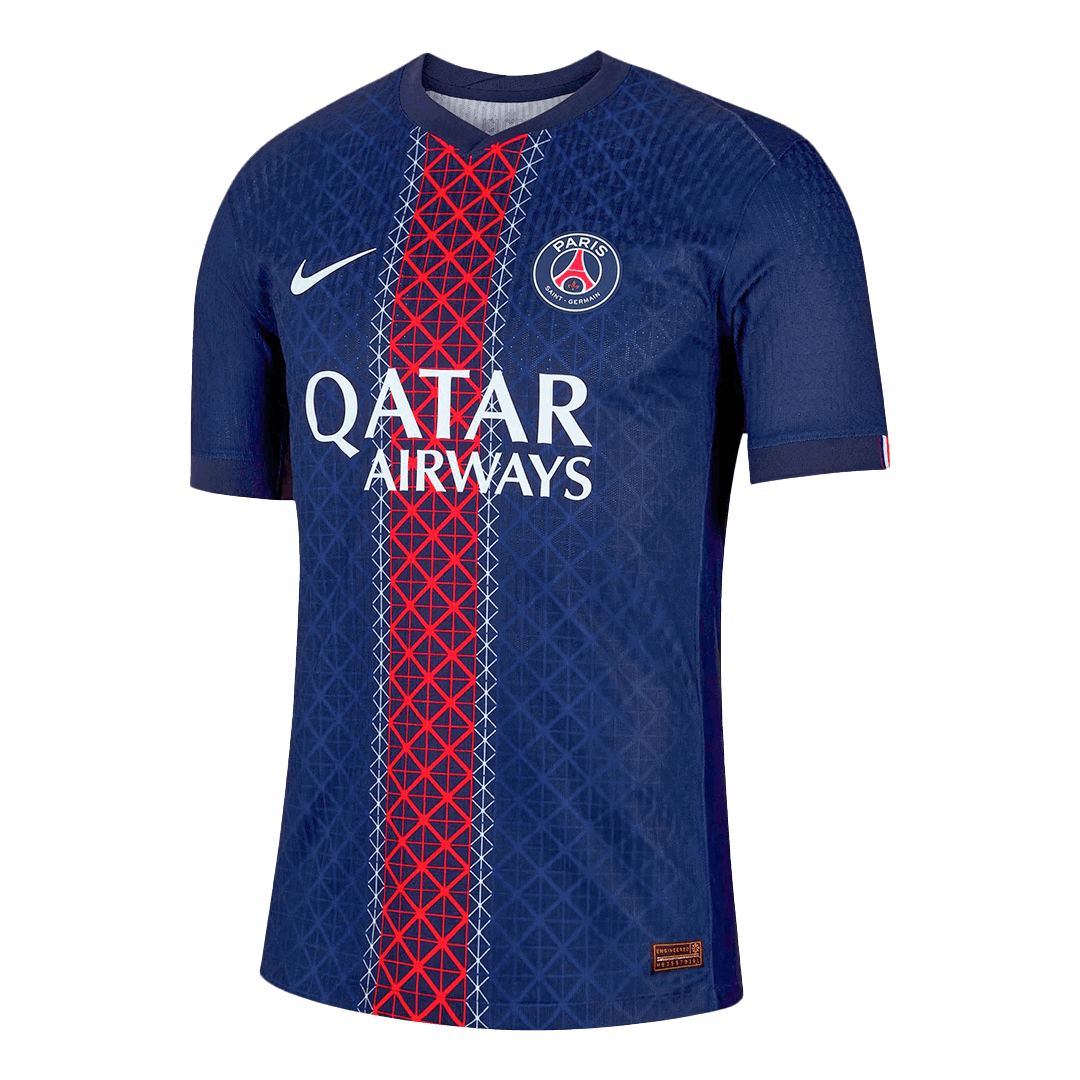 Camiseta Auténtica D.DOUÉ #14 PSG 2025/26 Primera Equipación-Versión Jugador-Camisetas Pasion Shop