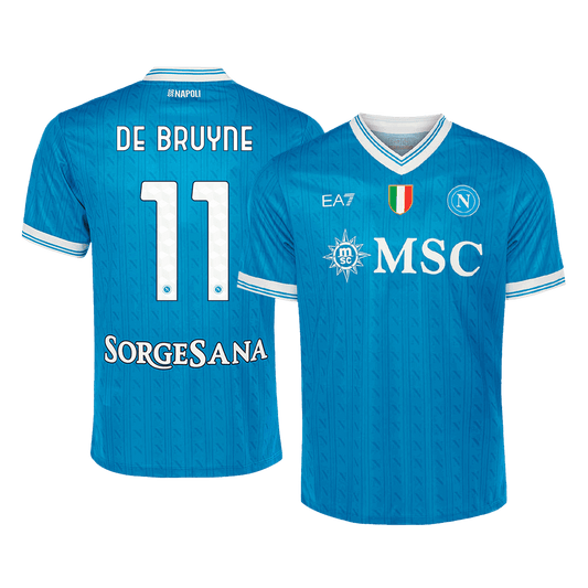 Camiseta DE BRUYNE #11 Napoli 2025/26 Primera Equipación-Versión Hincha