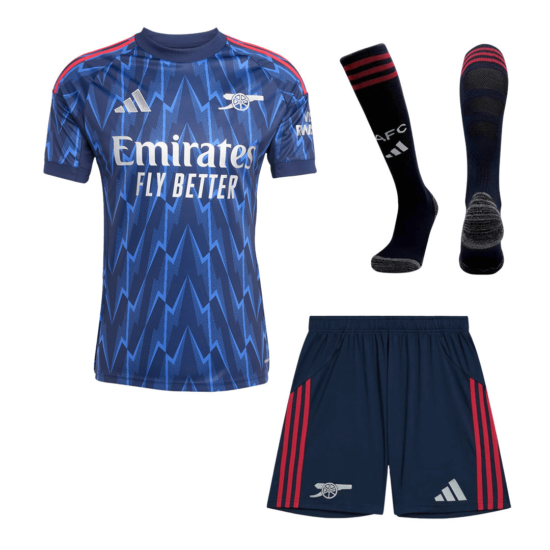 Conjunto Completo Arsenal 2025/26 Segunda Equipación camiseta de fútbol