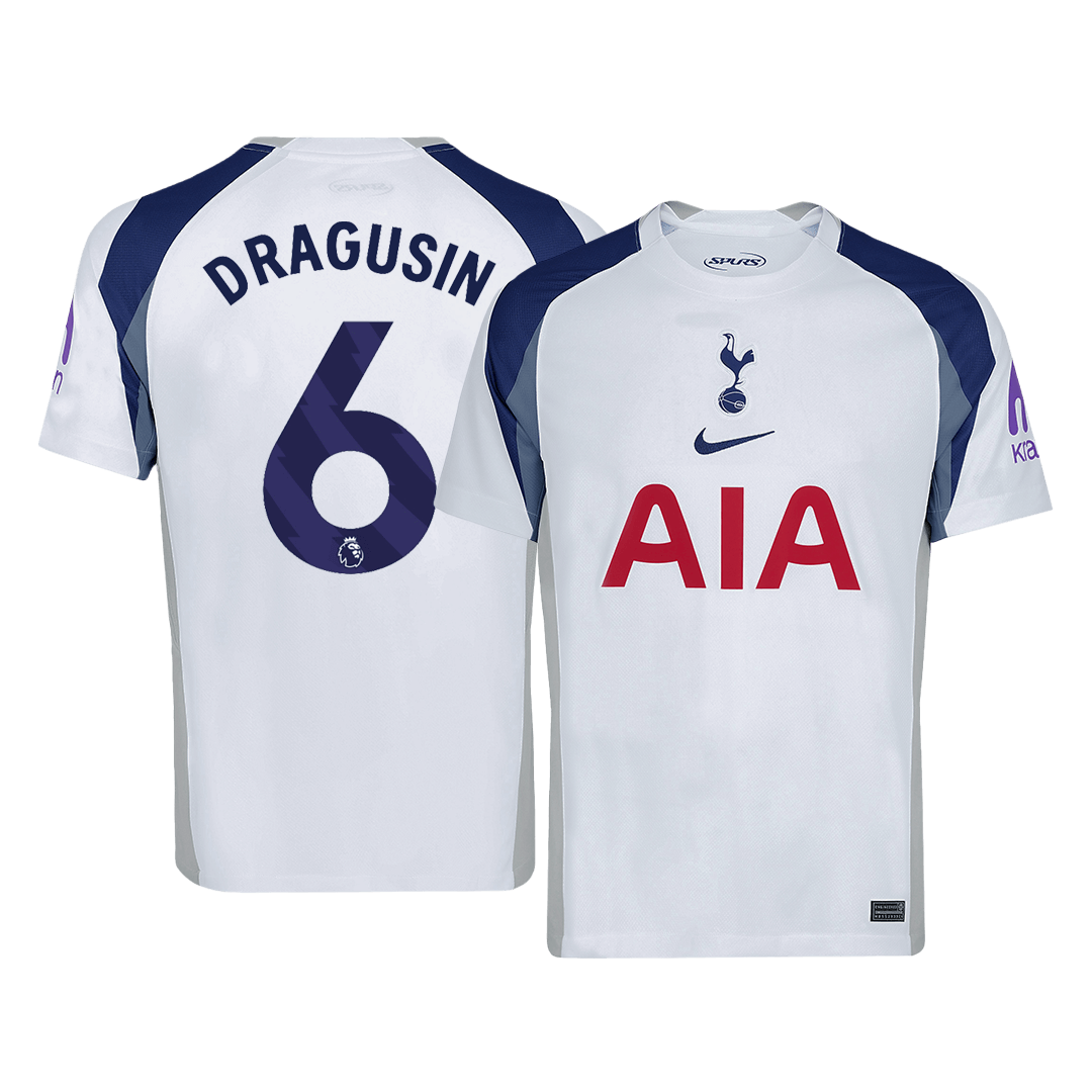 Tricouri Fotbal Tottenham Hotspur DRAGUSIN #6 Acasă 2025/26 (mărime mare)