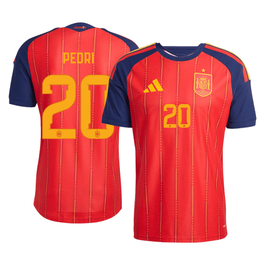 Camiseta Auténtica PEDRI #20 Spain 2026 Primera Equipación Copa del Mundo - Version Jugador