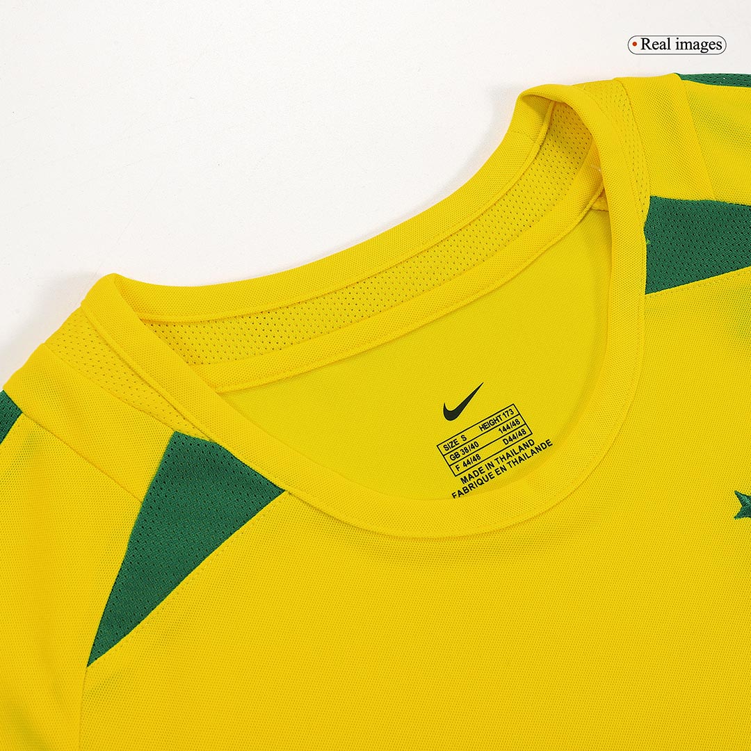 Tricouri Fotbal Vintage Brazilia Acasă 2002/03