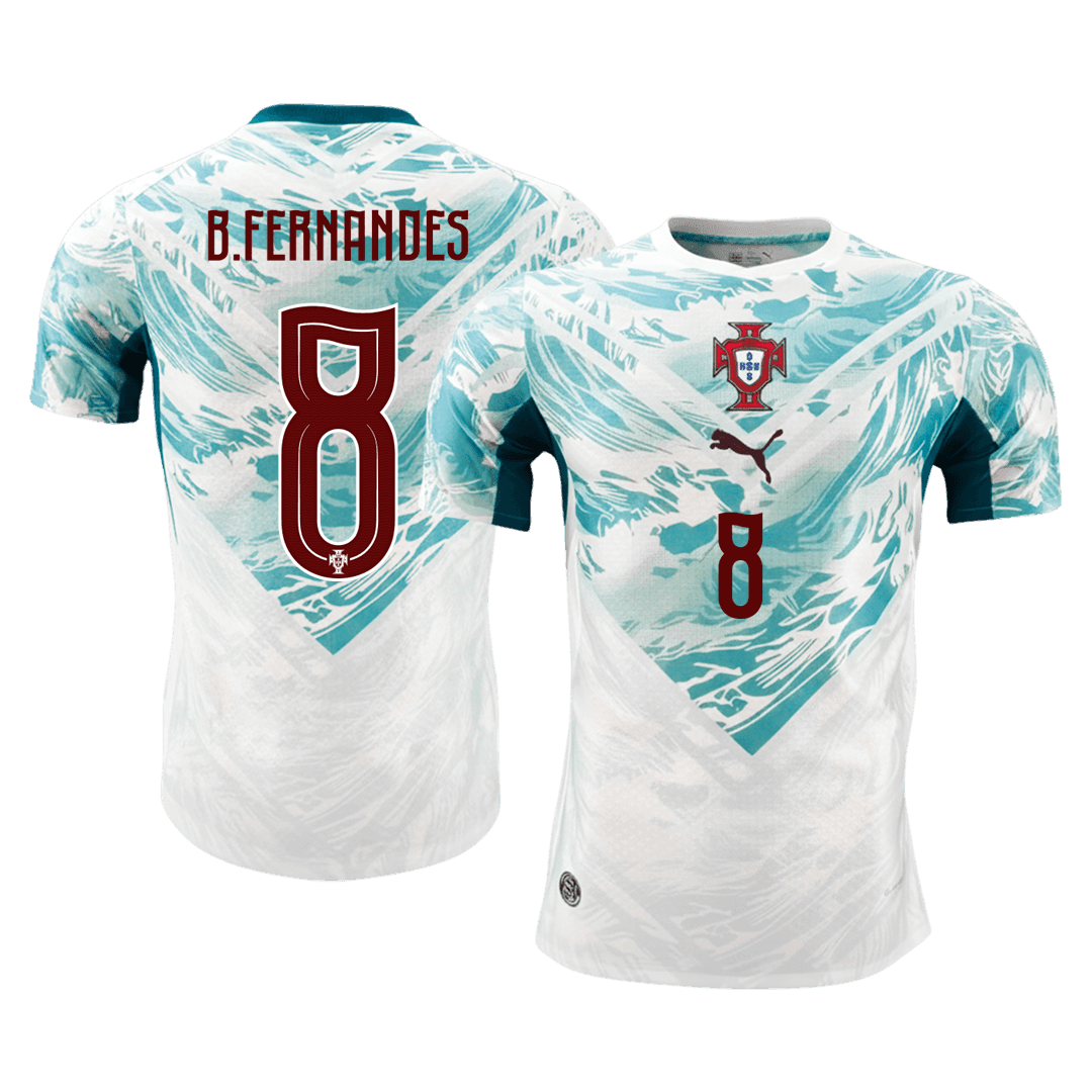 Camiseta Auténtica B.FERNANDES #8 Portugal 2026 Segunda Equipación Copa del Mundo - Version Jugador