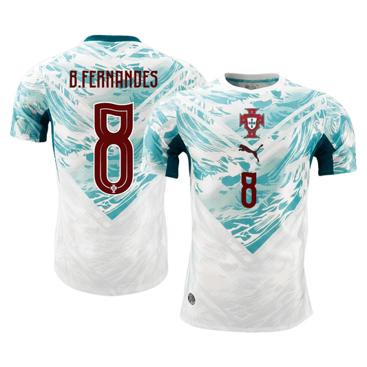 Camiseta Auténtica B.FERNANDES #8 Portugal 2026 Segunda Equipación Copa del Mundo - Version Jugador
