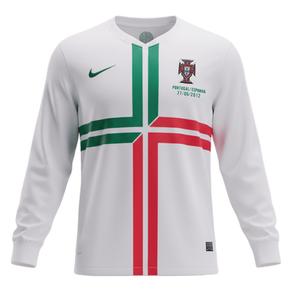 Tricouri Fotbal Vintage Portugalia Deplasare 2012 Mânecă Lungă
