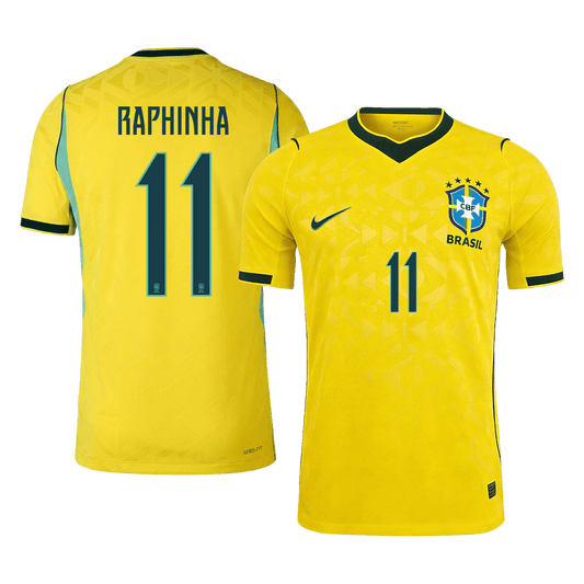Camiseta Auténtica RAPHINHA #11 Brazil 2026 Primera Equipación Copa del Mundo - Version Jugador