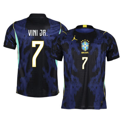 Camiseta Auténtica VINI JR. #7 Brazil 2026 Segunda Equipación Copa del Mundo - Version Jugador
