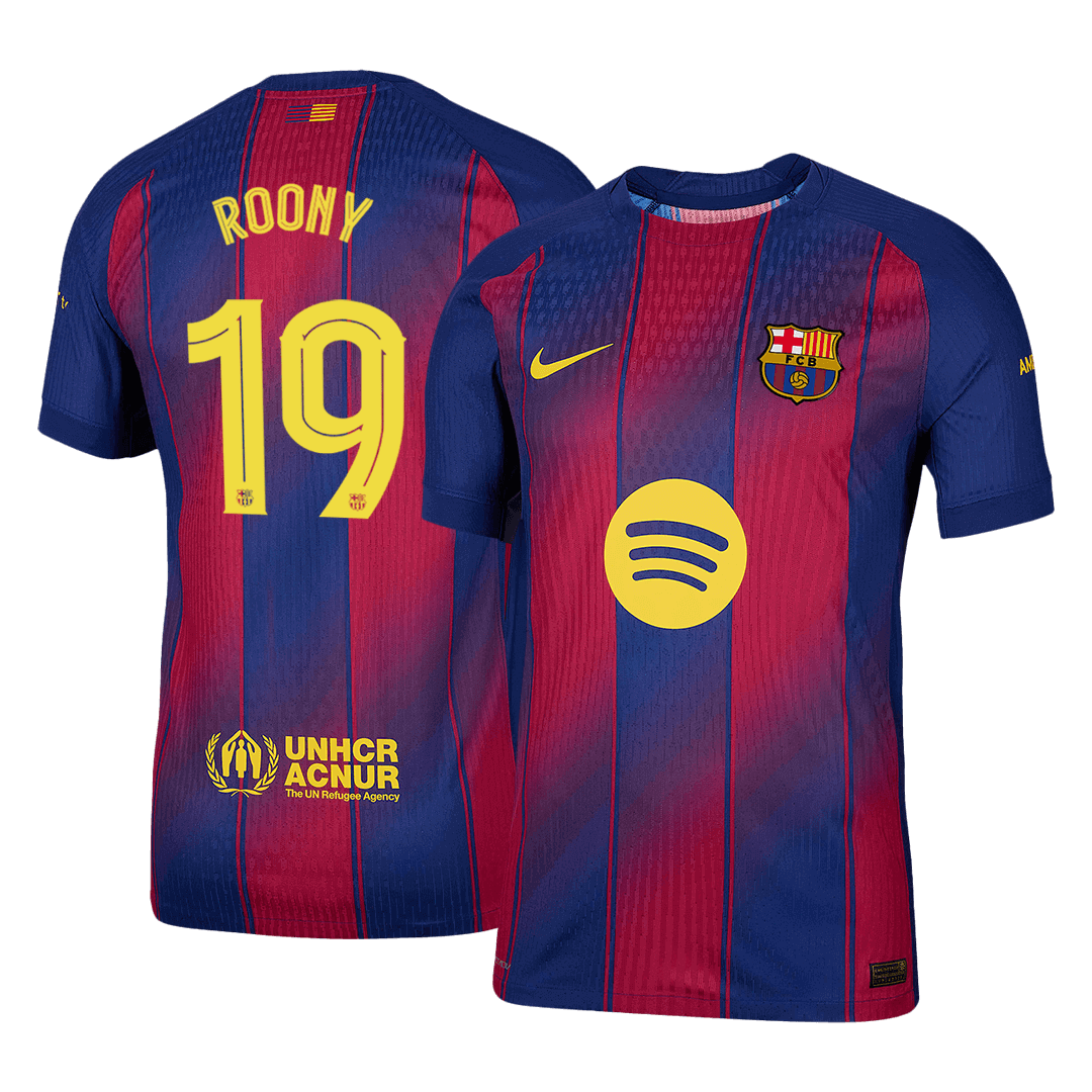 UCL Camiseta Auténtica ROONY #19 Barcelona 2025/26 Primera Equipación-Versión Jugador