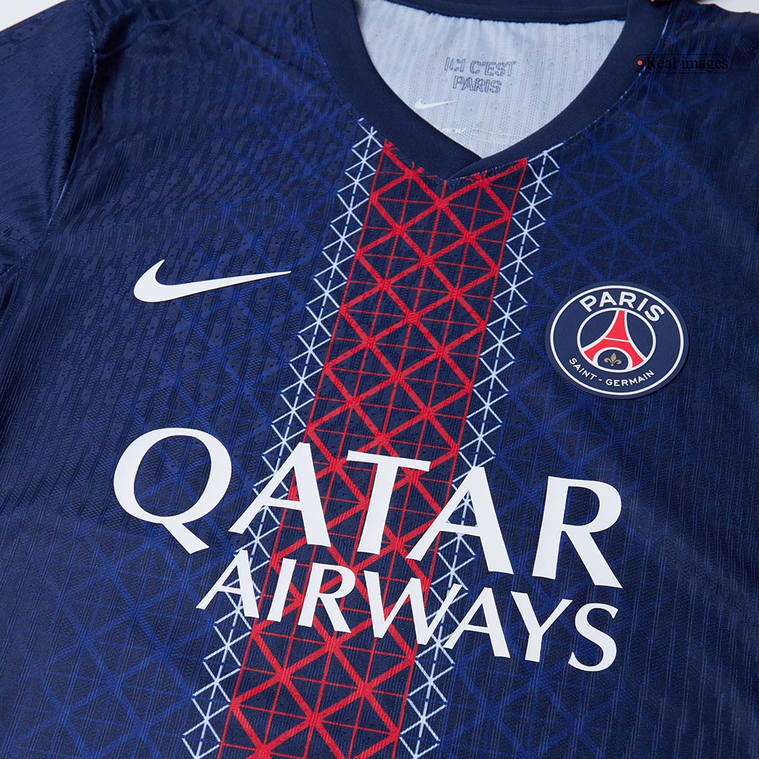 Camiseta Auténtica B.BARCOLA #29 PSG 2025/26 Primera Equipación-Versión Jugador-Camisetas Pasion Shop