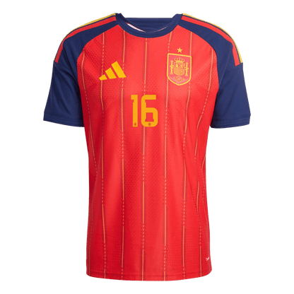 Camiseta Auténtica RODRIGO #16 Spain 2026 Primera Equipación Copa del Mundo - Version Jugador