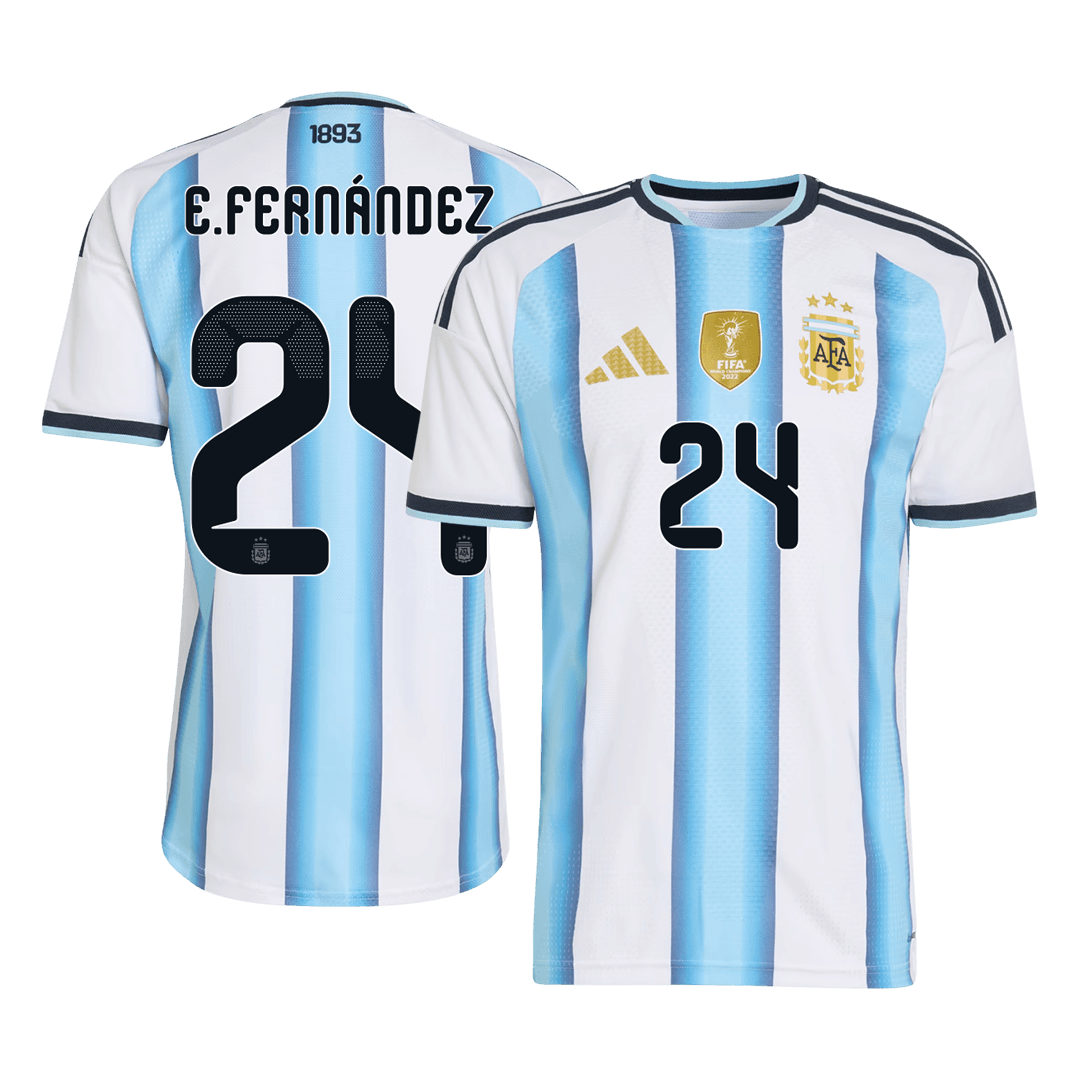 Camiseta Auténtica E. FERNÁNDEZ #24 Argentina 2026 Primera Equipación Copa del Mundo - Version Jugador