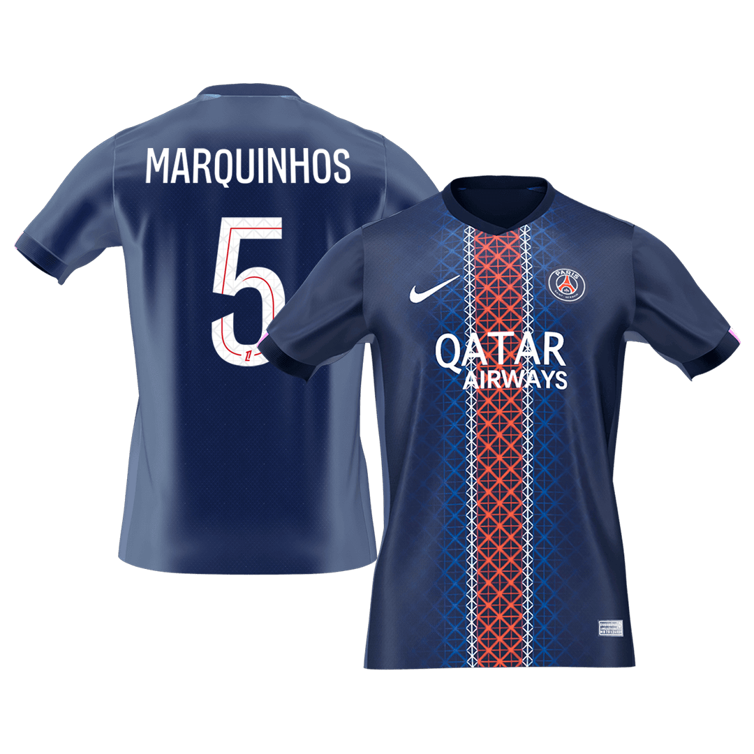 Tricouri Fotbal PSG MARQUINHOS #5 Acasă 2025/26 - Premium (mărime mare)
