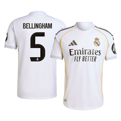Camiseta BELLINGHAM #5 Real Madrid 2025/26 Primera Equipación Hombre - Versión Jugador-Camisetas Pasion Shop
