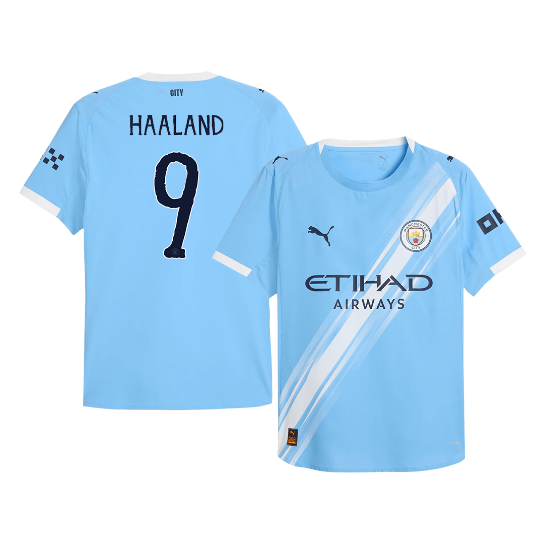 Camiseta HAALAND #9 Manchester City 2025/26 Copa Mundial de Clubes Primera Equipación Hombre-Versión