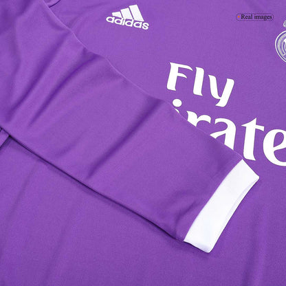 Camiseta Retro 2016/17 Benzema #9 Real Madrid Manga Larga