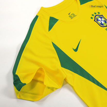Tricouri Fotbal Vintage Brazilia Acasă 2002/03