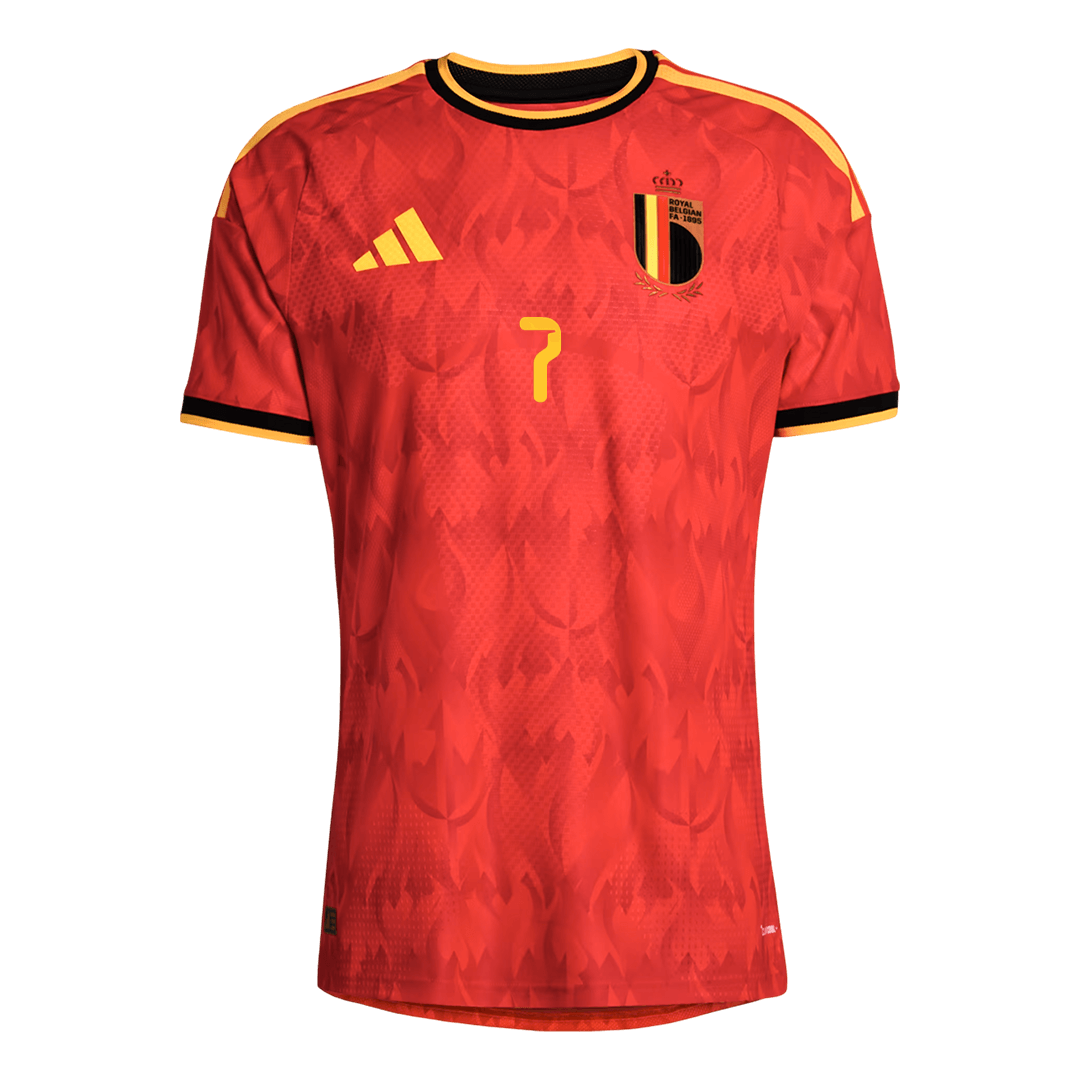 Camiseta Auténtica DE BRUYNE #7 Belgium 2026 Primera Equipación Copa del Mundo - Version Jugador