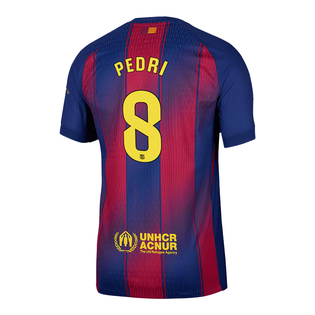 Camiseta Auténtica PEDRI #8 Barcelona 2025/26 Primera Equipación-Versión Jugador-Camisetas Pasion Shop