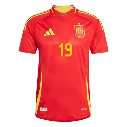Auténtica LAMINE YAMAL #19 España 2024 Primera Equipacion - Version Jugador