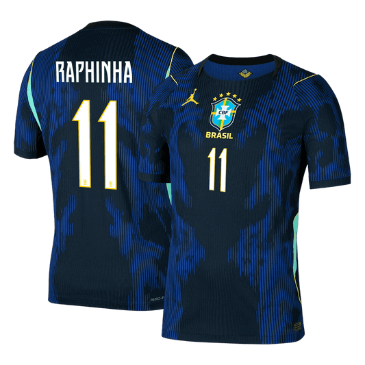 Camiseta Auténtica RAPHINHA #11 Brazil 2026 Segunda Equipación Copa del Mundo - Version Jugador