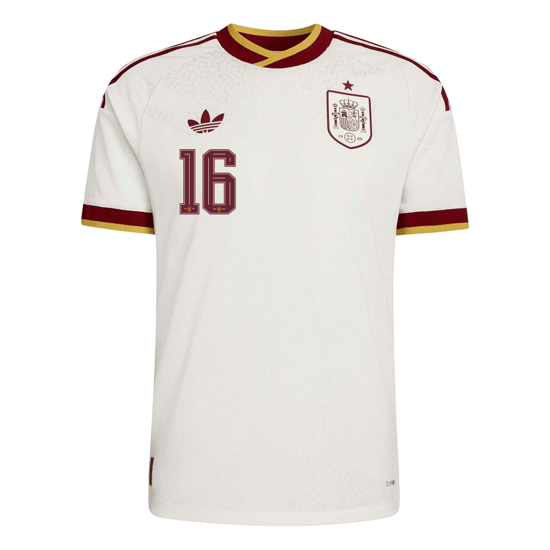 Camiseta Auténtica RODRIGO #16 Spain 2026 Segunda Equipación Copa del Mundo - Version Jugador