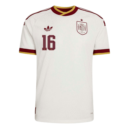 Camiseta Auténtica RODRIGO #16 Spain 2026 Segunda Equipación Copa del Mundo - Version Jugador