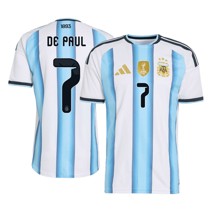 Camiseta Auténtica DE PAUL #7 Argentina 2026 Primera Equipación Copa del Mundo - Version Jugador