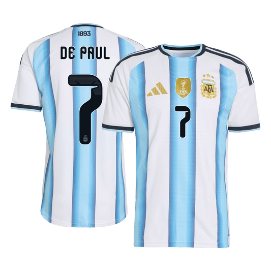 Camiseta Auténtica DE PAUL #7 Argentina 2026 Primera Equipación Copa del Mundo - Version Jugador