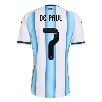 Camiseta Auténtica DE PAUL #7 Argentina 2026 Primera Equipación Copa del Mundo - Version Jugador