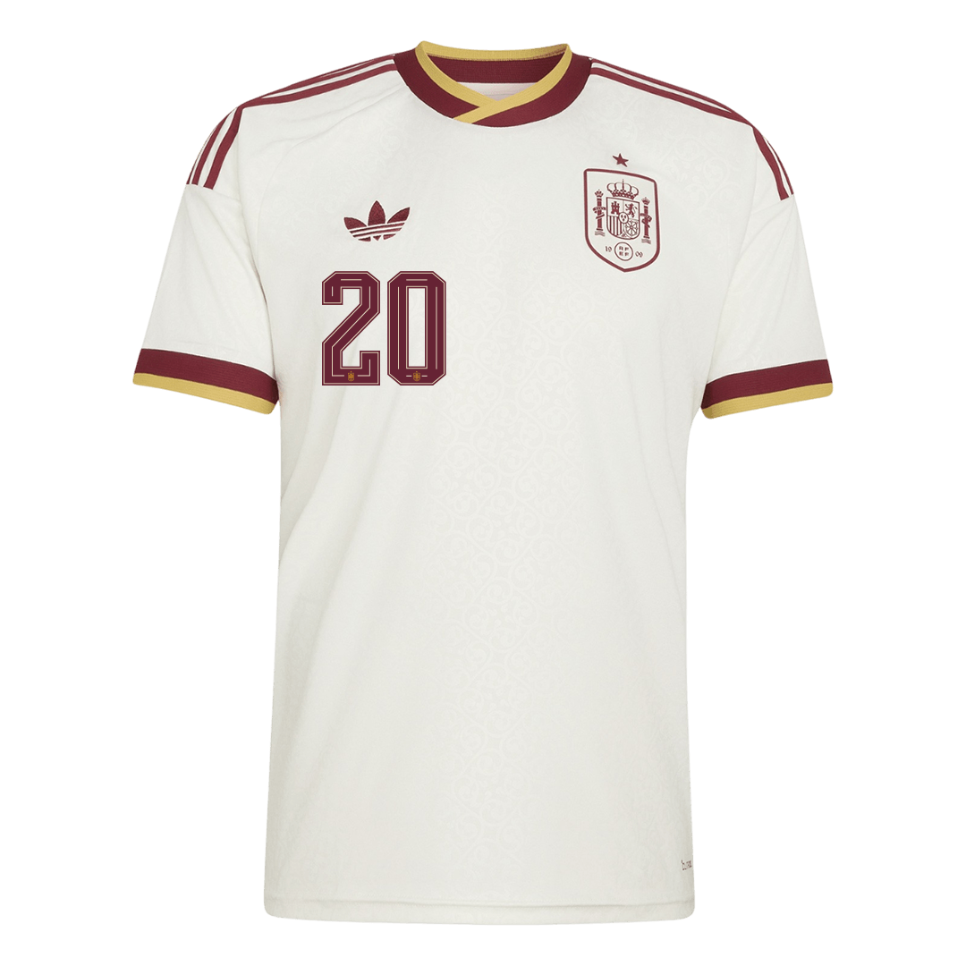 Camiseta PEDRI #20 Spain 2026 Segunda Equipación Copa del Mundo - Versión Hincha