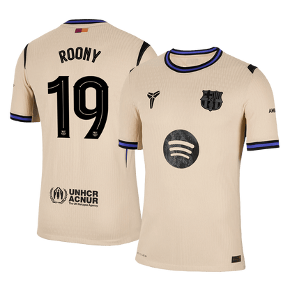 UCL Camiseta Auténtica ROONY #19 Barcelona 2025/26 Segunda Equipación-Versión Jugador