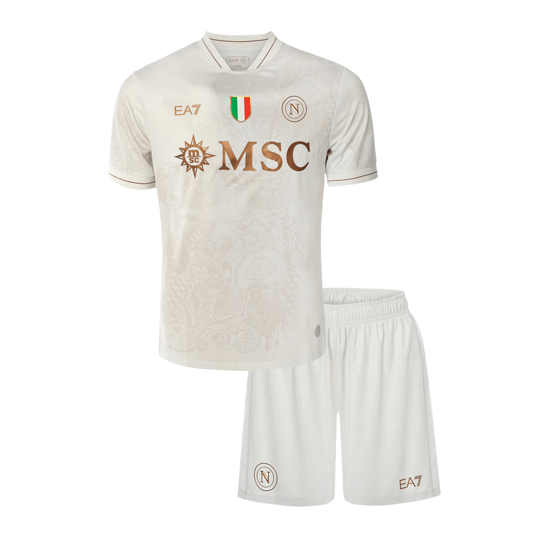 Miniconjunto Napoli 2025/26 Segunda Equipación Niño camiseta de fútbol