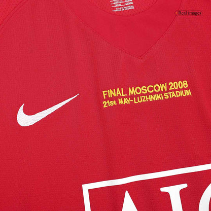 Tricouri Fotbal Vintage Manchester United Acasă 2007/08 - UCL Final