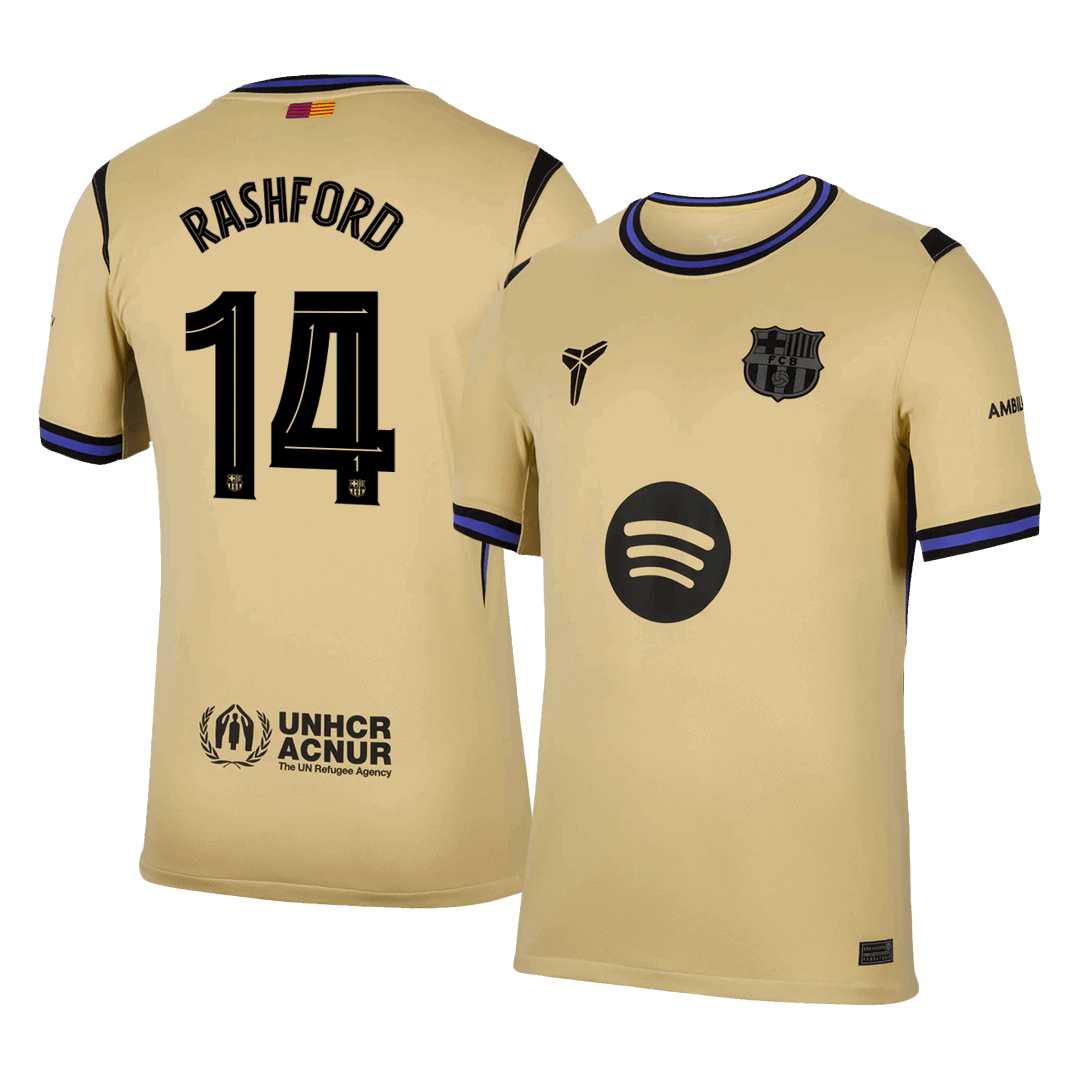 UCL Camiseta RASHFORD #14 Barcelona 2025/26 Segunda Equipación-Versión Hincha