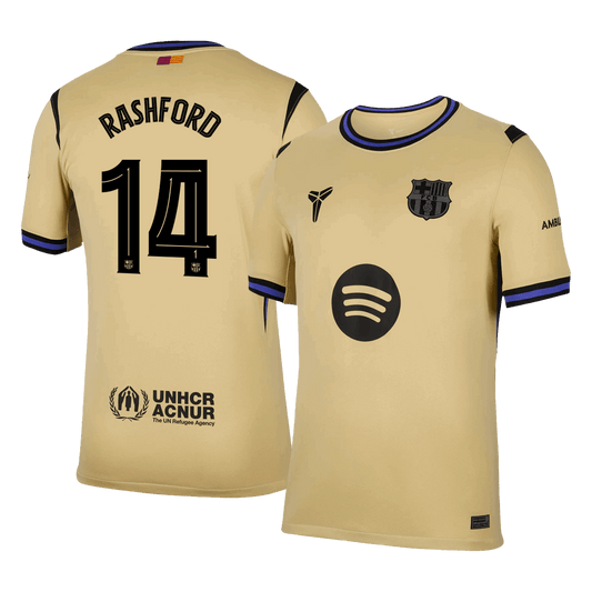 UCL Camiseta RASHFORD #14 Barcelona 2025/26 Segunda Equipación-Versión Hincha