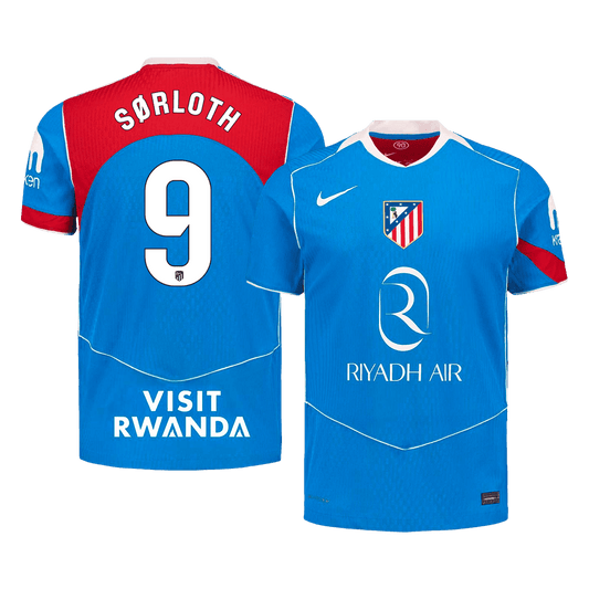 Camiseta Auténtica SØRLOTH #9 Atletico Madrid 2025/26 Tercera Equipación - Version Jugador