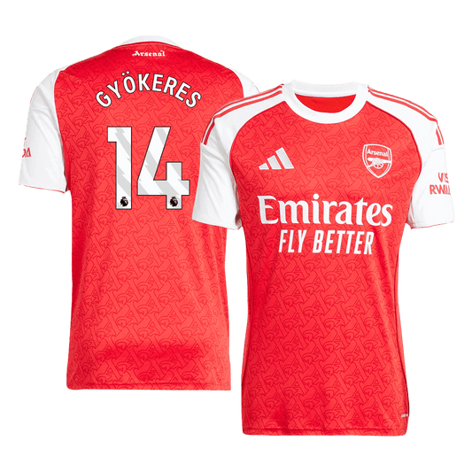 Camiseta GYÖKERES #14 Arsenal 2025/26 Primera Equipación-Versión Hincha