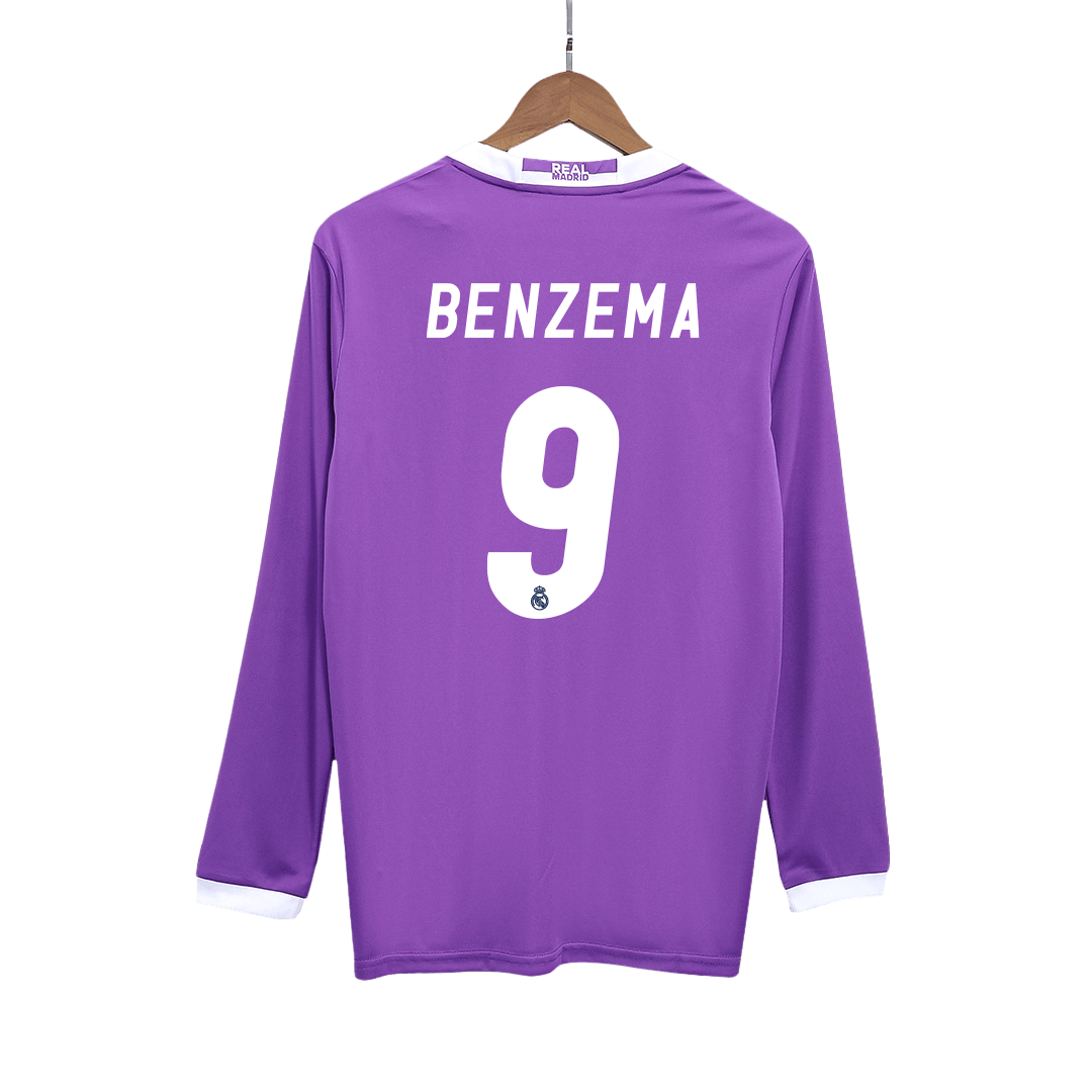 Camiseta Retro 2016/17 Benzema #9 Real Madrid Manga Larga 2025/26