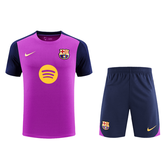 Conjunto Barcelona 2025/26 Pre-Partido Entrenamiento Hombre - Versión Hincha camiseta de fútbol