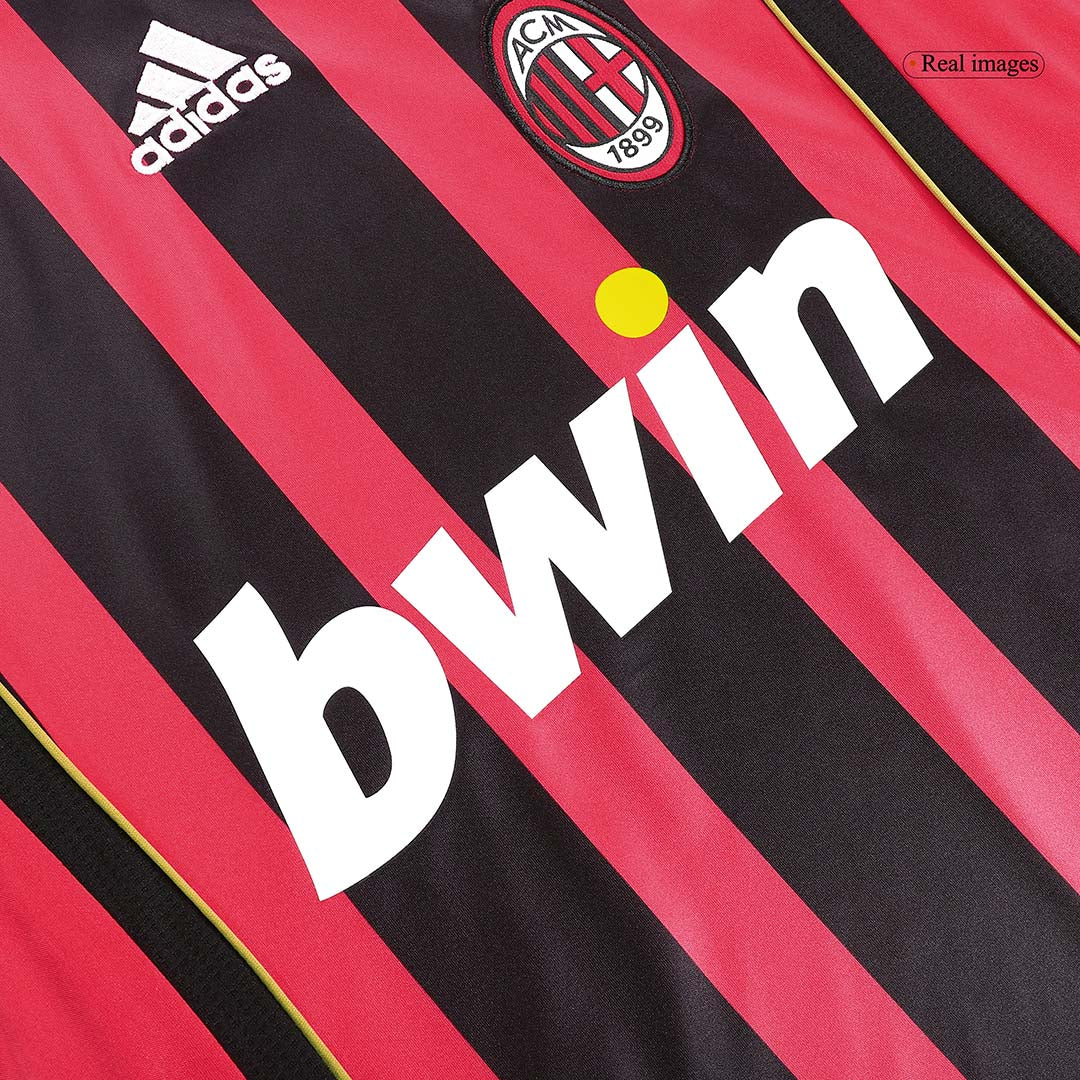 Tricouri Fotbal Vintage AC Milan Acasă 2006/07 Mânecă Lungă
