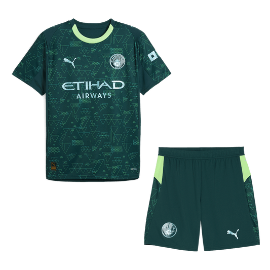 Conjunto Manchester City 
2025/26 Cuarta Equipación camiseta de fútbol