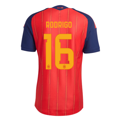 Camiseta Auténtica RODRIGO #16 Spain 2026 Primera Equipación Copa del Mundo - Version Jugador