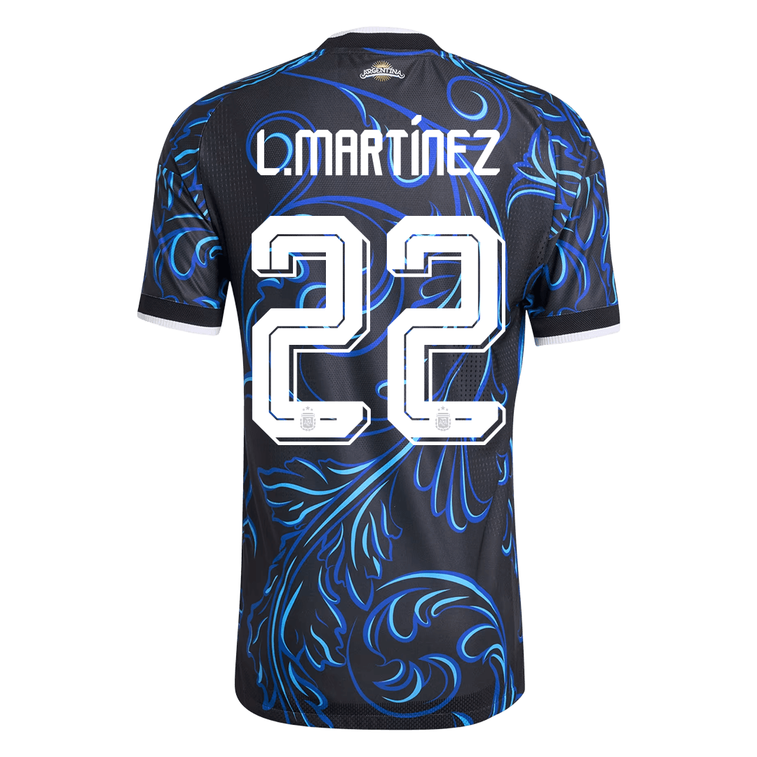 Camiseta Auténtica L. MARTÍNEZ #22 Argentina 2026 Segunda Equipación Copa del Mundo - Version Jugador