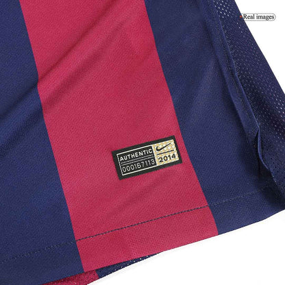 Tricouri Fotbal Vintage Barcelona Acasă 2014/15