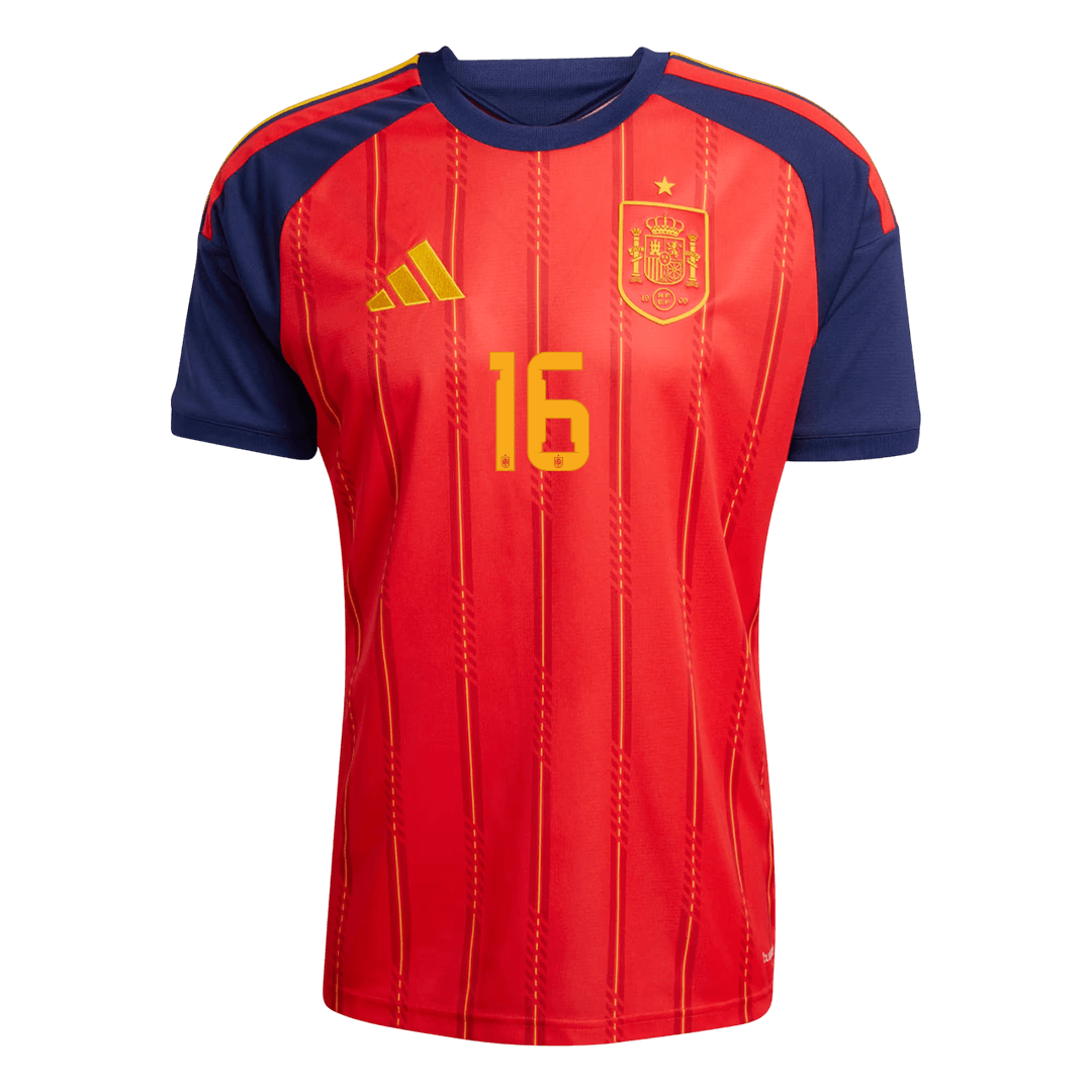 Camiseta RODRIGO #16 Spain 2026 Primera Equipación Copa del Mundo - Version Hincha - Calidad premium