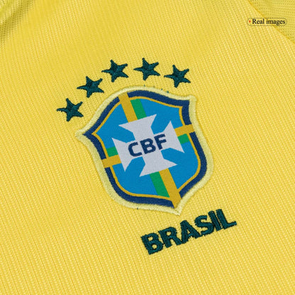 Set Tricouri Fotbal Brazilia Acasă Cupa Mondială 2026 Pentru Copii - Premium